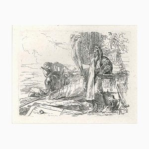 Philosopher Standing with Two Figures - Original Etching by G.B. Tiepolo 1740s-ZCI-756173