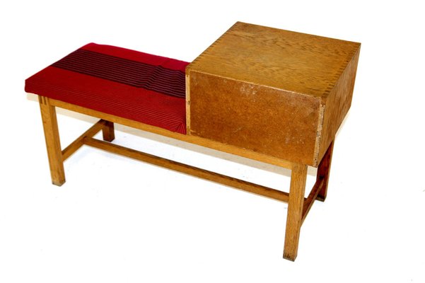 Phone Bench in Oak, Sweden, 1960s-GEK-1022575