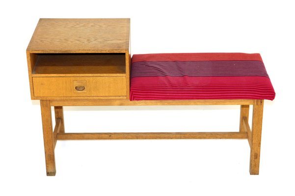 Phone Bench in Oak, Sweden, 1960s-GEK-1022575