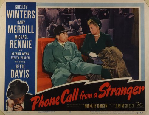 Phone Call from a Stranger Lobby Card, USA, 1952