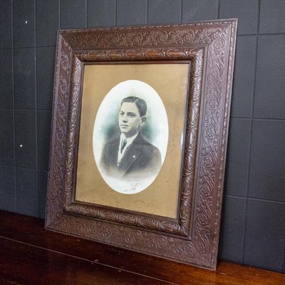 Photo of a Boy in Large Decorative Frame, 1920s-IA-736561