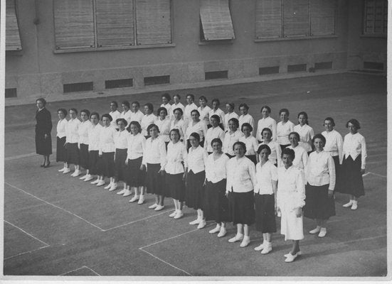 Physical Education at School, Vintage Black & White Photograph, 1934-ZCI-942632