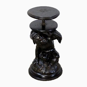 Piano Stool in Blackened & Patinated Wood, 19th Century-RVK-1009977