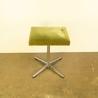 Piano Stool in Chrome with Green Velor, 1960s-PRK-2033981