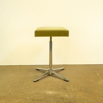 Piano Stool in Chrome with Green Velor, 1960s-PRK-2033981