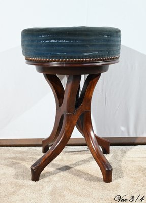 Piano Stool in Tinted Beech, 1900s-RVK-1751735