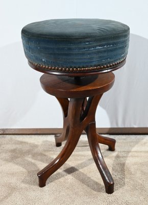 Piano Stool in Tinted Beech, 1900s-RVK-1751735