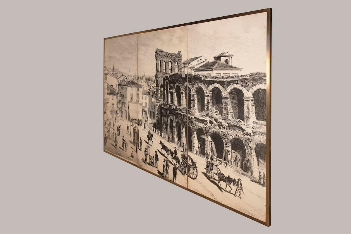 Piazza Bra in Verona, 1870, Photographic Print