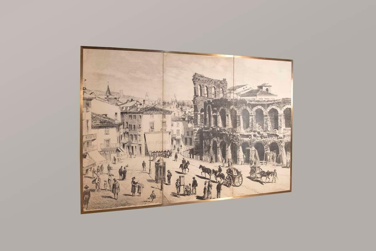 Piazza Bra in Verona, 1870, Photographic Print