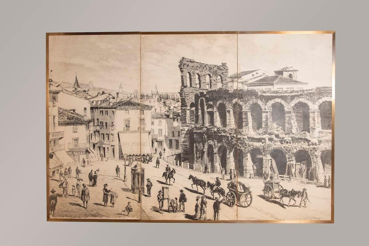 Piazza Bra in Verona, 1870, Photographic Print