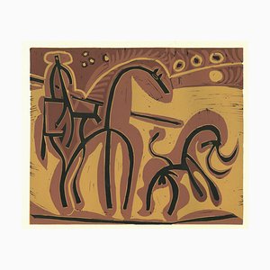 Picador et Taureau - Linocut Reproduction After Pablo Picasso - 1962 1962-ZCI-757501