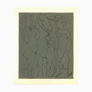 Picador, Femme et Cheval - Original Linocut After Pablo Picasso - 1962 1962-ZCI-758632