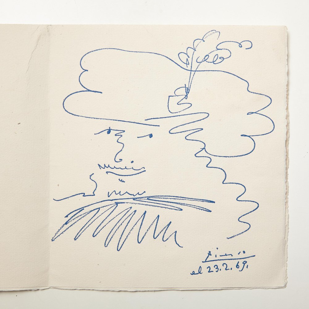 Picasso Draw for Orotava Restaurant Christmas Greeting, 1970