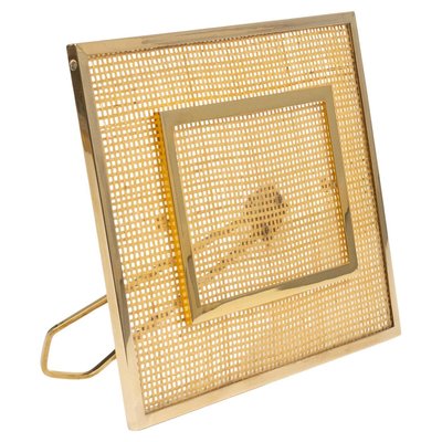 Picture Frame in Acrylic Glass, Wicker and Brass in the style of Christian Dior, Italy, 1970s-LYQ-2020941