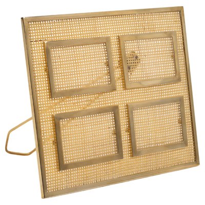 Picture Frame in Acrylic Glass, Wicker and Brass in the style of Christian Dior, Italy, 1970s-LYQ-2020939