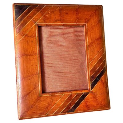 Picture Frame in Brown Leather in the style of Jacques Adnet, 1940-UR-1801514