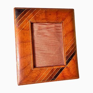 Picture Frame in Brown Leather in the style of Jacques Adnet, 1940-UR-1801514