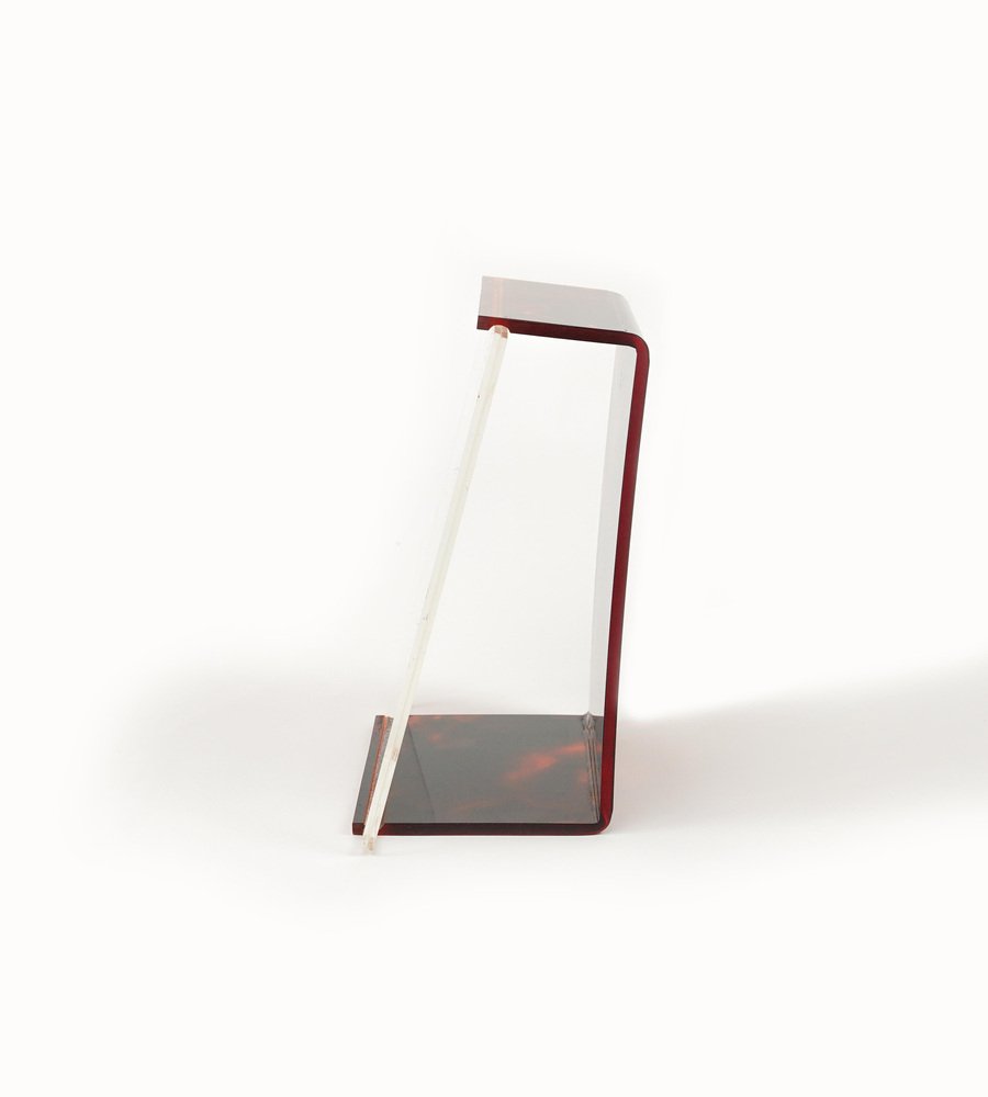 Picture Frame in Faux Tortoiseshell Acrylic Glass attributed to Team Guzzini, Italy, 1970s