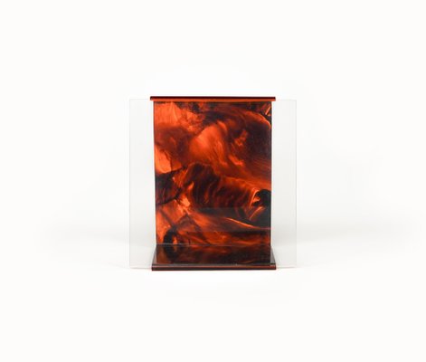 Picture Frame in Faux Tortoiseshell Acrylic Glass attributed to Team Guzzini, Italy, 1970s-LYQ-1747995