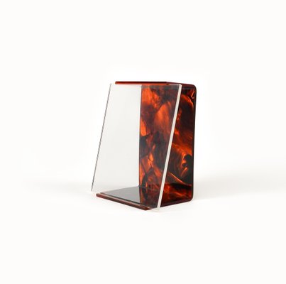 Picture Frame in Faux Tortoiseshell Acrylic Glass attributed to Team Guzzini, Italy, 1970s-LYQ-1747995