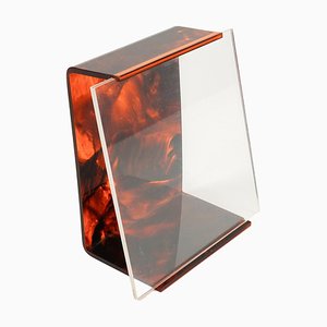 Picture Frame in Faux Tortoiseshell Acrylic Glass attributed to Team Guzzini, Italy, 1970s-LYQ-1747995