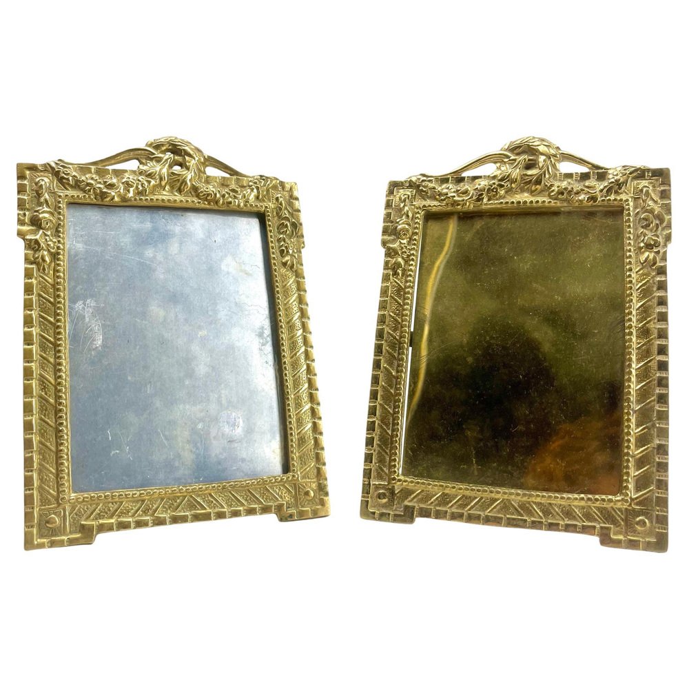 Picture Frame in Polished Brass, 1900s, Set of 2