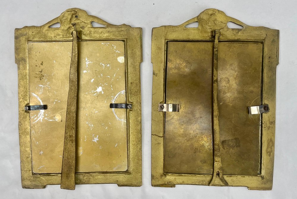 Picture Frame in Polished Brass, 1900s, Set of 2