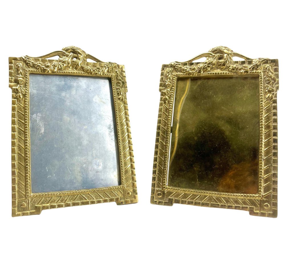 Picture Frame in Polished Brass, 1900s, Set of 2