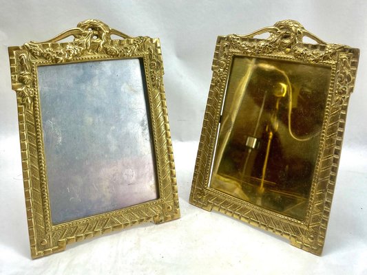 Picture Frame in Polished Brass, 1900s, Set of 2-MJY-1750910