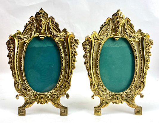 Picture Frames in Polished Brass, France, 1900s, Set of 2