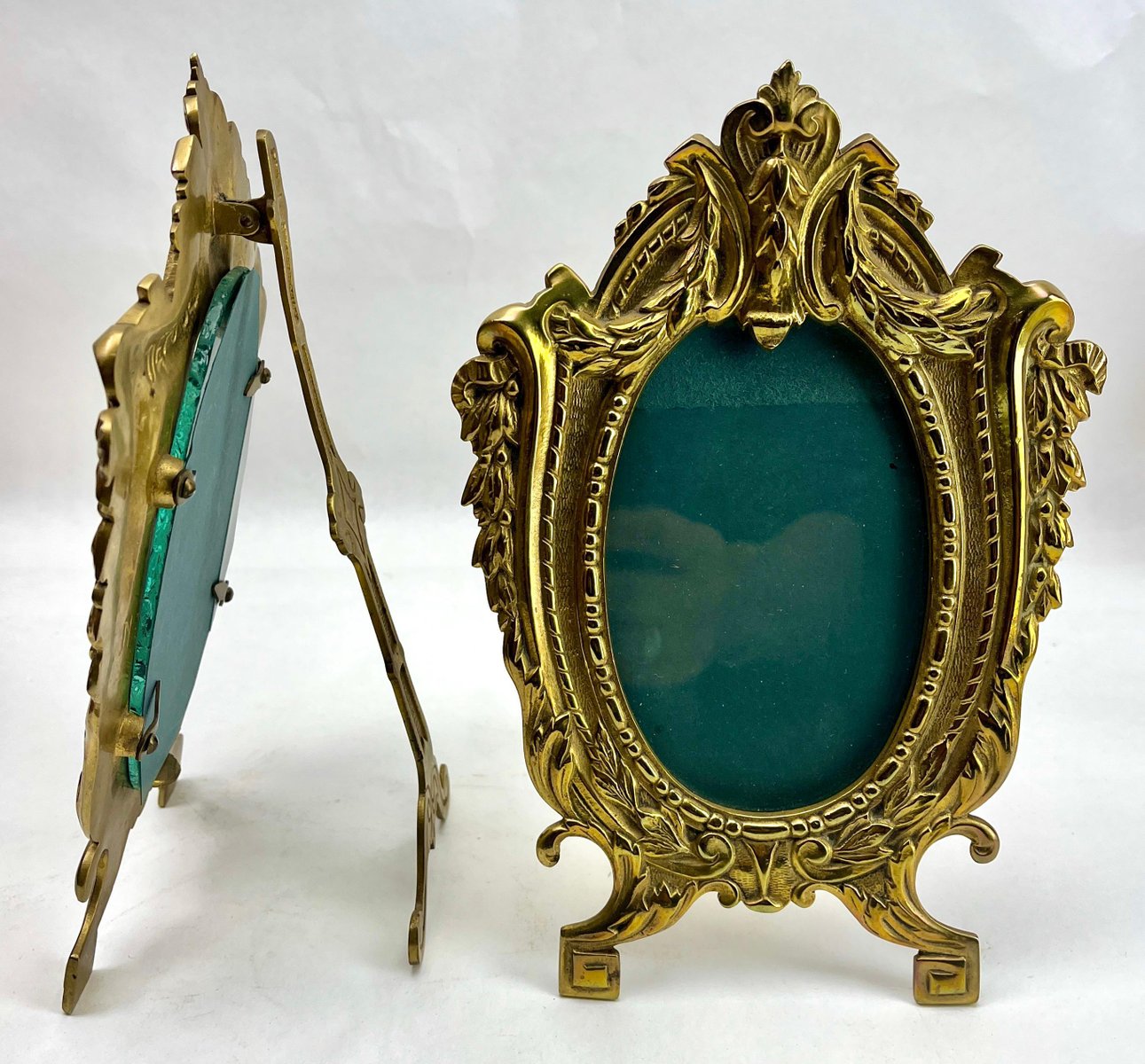 Picture Frames in Polished Brass, France, 1900s, Set of 2