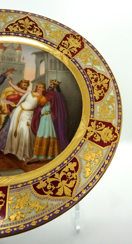 Picture Plate Lohengrin Painted by Franz Wagner for Royal Vienna, 1900s