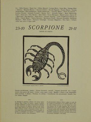 Piero C. Antinori, Scorpio, 1970s, Woodcut Print-ZCI-788948