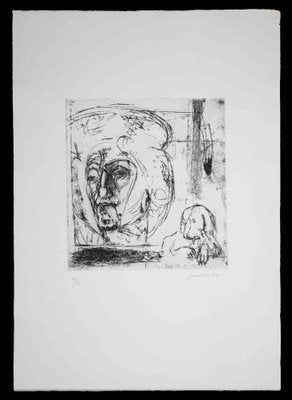 Piero Guccione, Composition, Original Etching and Drypoint, 1964-ZCI-1163381