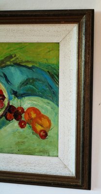 Piero Leo, Still Life with Fruit, 1974, Oil on Faesite, Framed-IYX-1728880