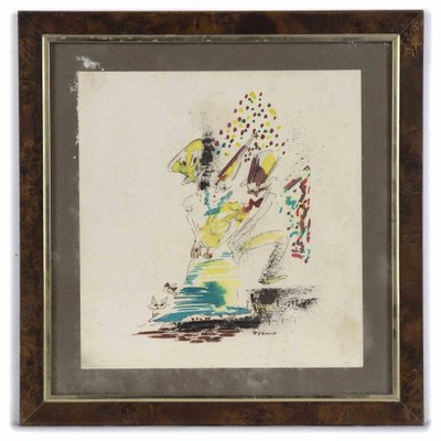 Piero Sbano, Composition, Watercolor, Mid-20th Century-ZCI-1788473