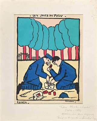 Pierre Abadie-Landel, The Joys of the Hairy, Woodcut Print, 1917-ZCI-1272515