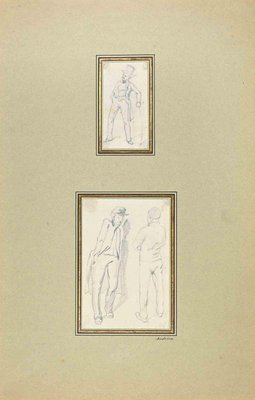 Pierre Andrieu, Figures, Original Drawing, 19th-Century-ZCI-1267804