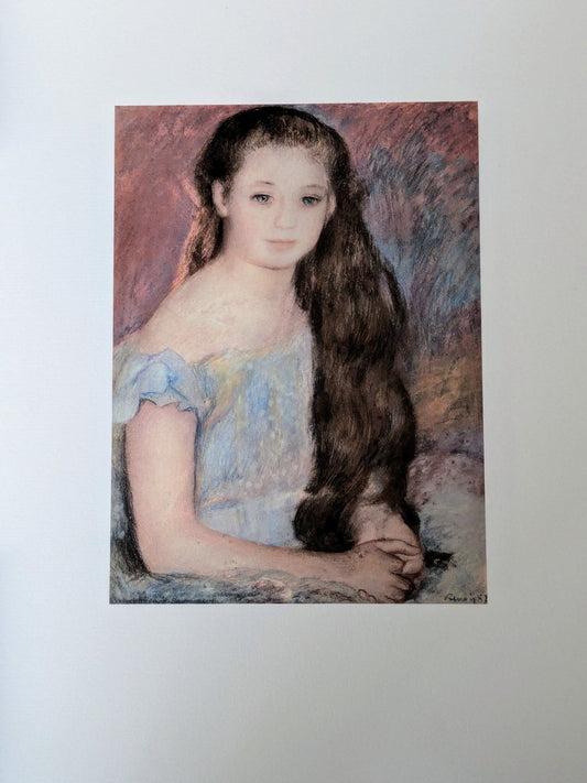 Pierre-Auguste Renoir, A Young Girl's Portrait, Lithograph