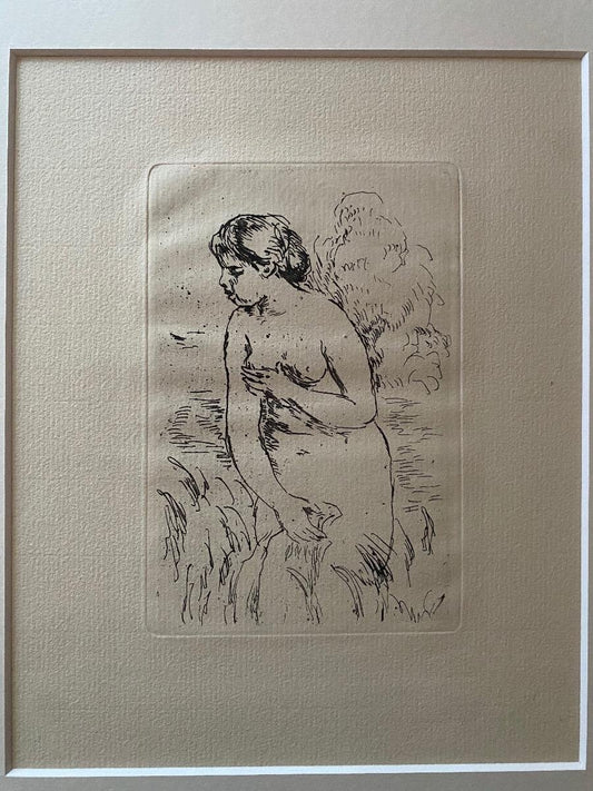 Pierre-Auguste Renoir - Nude Bather - Original Etching - Early 20th Century