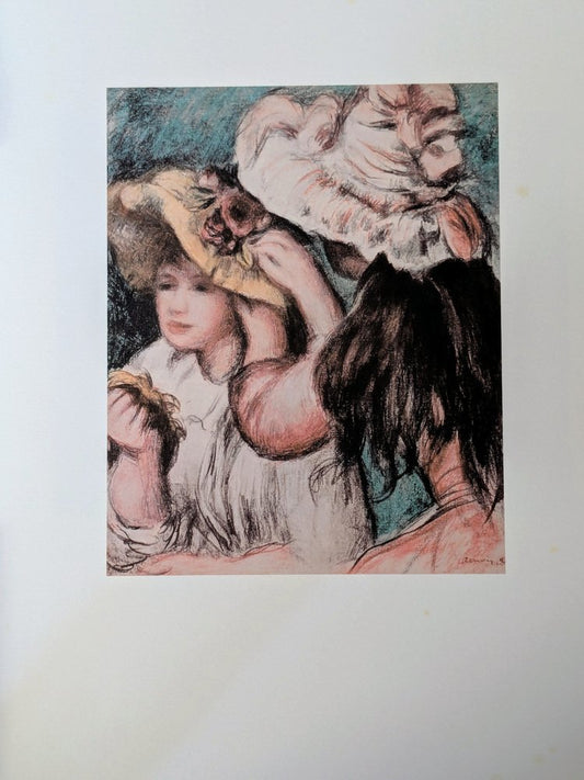 Pierre-Auguste Renoir, Two Girls, Colour Lithograph