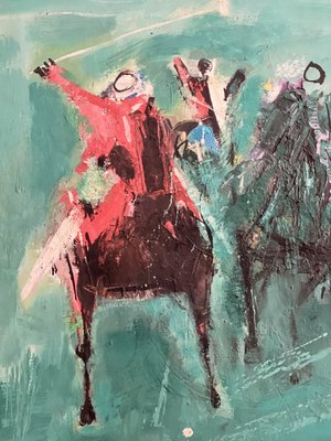 Pierre Bosco, La partie de Polo, 1960, Oil on Canvas-SSK-1451617