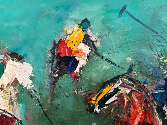 Pierre Bosco, The Polo Game, 1960, Oil on Canvas-SSK-2032431