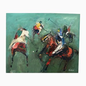 Pierre Bosco, The Polo Game, 1960, Oil on Canvas-SSK-2032431