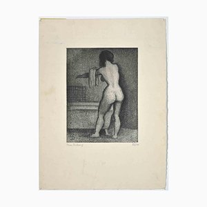 Pierre Dubreuil, Nude, Original Etching, Mid 20th-Century-ZCI-1260056