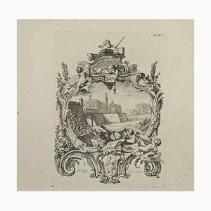 Pierre-Edme Babel, Dreamy Landscape, Etching, 18th Century-ZCI-2029359