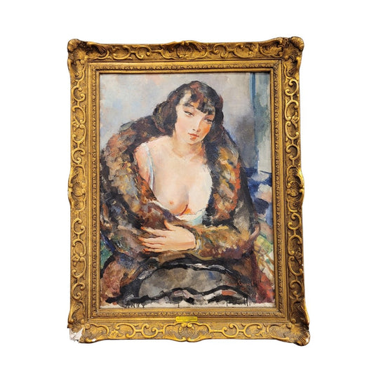 Pierre-Ernest Kohl, Portrait of Kiki de Montparnasse, 1931, Oil on Canvas, Framed