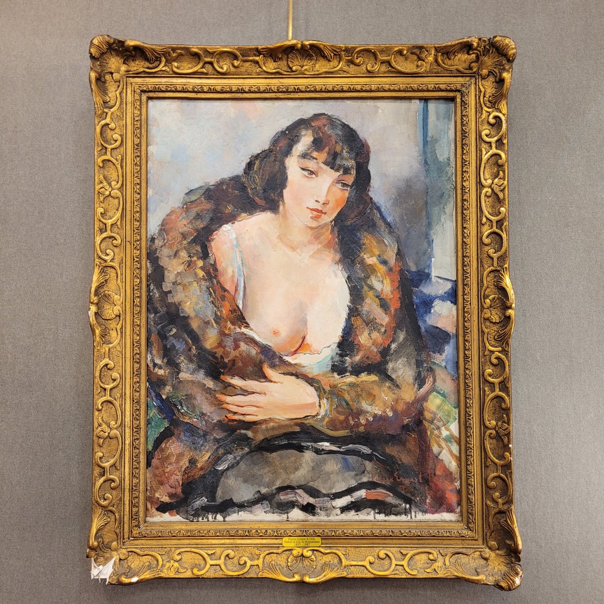 Pierre-Ernest Kohl, Portrait of Kiki de Montparnasse, 1931, Oil on Canvas, Framed