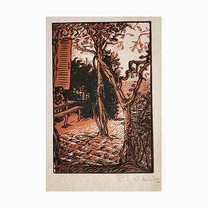 Pierre-Eugène Vibert, Forest, Woodcut Print on Paper, 20th Century-ZCI-2025010