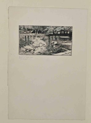 Pierre Georges Jeanniot, By the Water, Original Etching, Late 19th-Century-ZCI-1229803